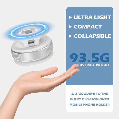 2025 Premium 360° Magnetic Car Phone Mount - Ultra-Strong Vacuum Suction for iPhone 16 Pro Max/Android - Foldable Adjustable Holder for Car/Truck/Gym/Home - Secure No-Slip Design (Black) in Saudi Arabia