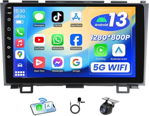 4 Core 32G Car Radio Stereo for Honda CRV 2007 2008 2009 2010 2011: 9 inch 1280 * 800 IPS Touch Screen Campar in Kuwait