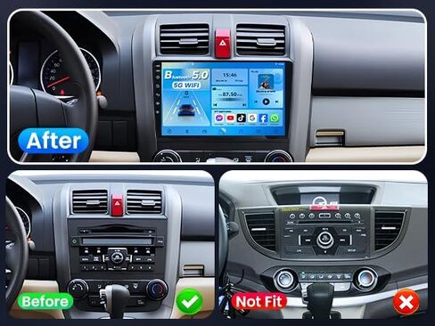 4 Core 32G Car Radio Stereo for Honda CRV 2007 2008 2009 2010 2011: 9 inch 1280 * 800 IPS Touch Screen Campar in Kuwait