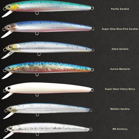 Lucky Craft Flashminnow 170SR (6.7 ") و 190SR (7.5") سحر الصيد ، البطيء الصاعد ، عمق 2-3 قدم ، صب طويل ، قبالة الشاطئ معدات صيد المياه المالحة للتونة ، الأصفر ، الكاليكو الكبير ، البحر الأبيض in Kuwait