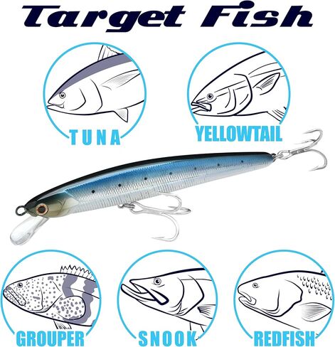 Lucky Craft Flashminnow 170SR (6.7 ") و 190SR (7.5") سحر الصيد ، البطيء الصاعد ، عمق 2-3 قدم ، صب طويل ، قبالة الشاطئ معدات صيد المياه المالحة للتونة ، الأصفر ، الكاليكو الكبير ، البحر الأبيض in Kuwait