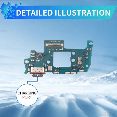 استبدال منفذ الشحن لـ Samsung Galaxy S23 Fe USB Dock Dock Connector Connector Flex Cable مع إصلاح منفذ Microphone Jack Headphone لـ SM-S711U1 SM-S711U in Saudi Arabia
