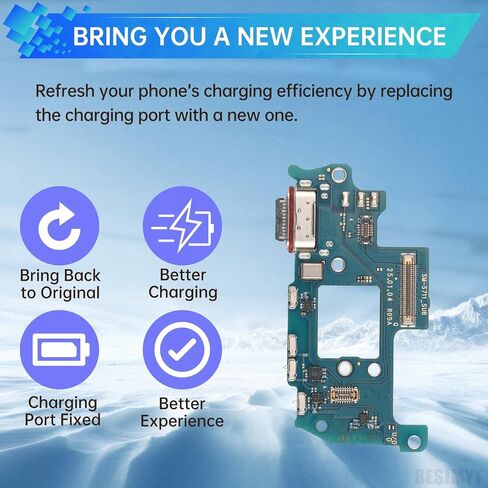 استبدال منفذ الشحن لـ Samsung Galaxy S23 Fe USB Dock Dock Connector Connector Flex Cable مع إصلاح منفذ Microphone Jack Headphone لـ SM-S711U1 SM-S711U in Saudi Arabia