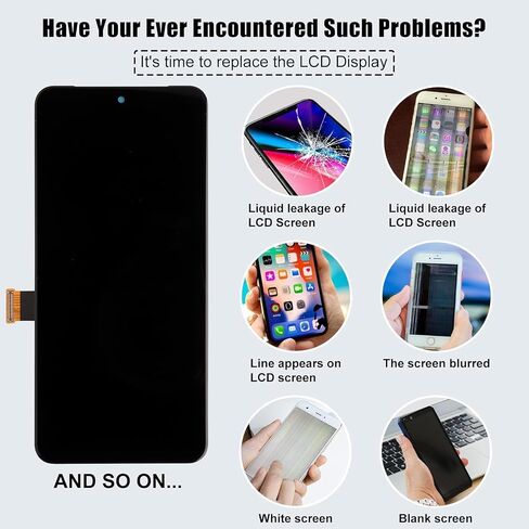 [with Bracket][Support Fingerprint Function] SWARK New OLED Display Replacement for Pixel 8 Pro LCD Display digitizer Touch Screen Assembly with Upgraded Repair Tools Kit in Saudi Arabia