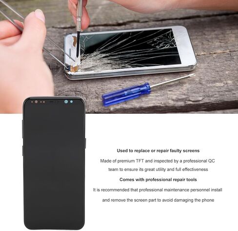 شاشة الاستبدال لـ S8 ، LCD Aigitizer Assembly لشاشة S8 TFT LCD مع أدوات إصلاح الإطار ، بدون بصمة in Saudi Arabia