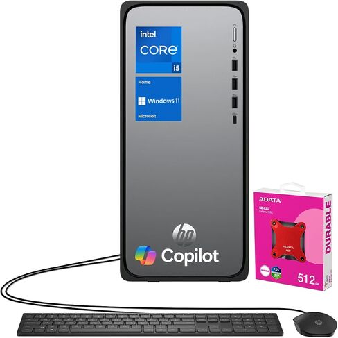HP Envy Next العلامة التجارية Omnidesk M02 Premium Business Desktop ، Intel Core I5-14400 ، 32GB DDR5 RAM ، 1TB SSD ، Wi-Fi 6 ، W11 Home ، KB & M Wired in Saudi Arabia
