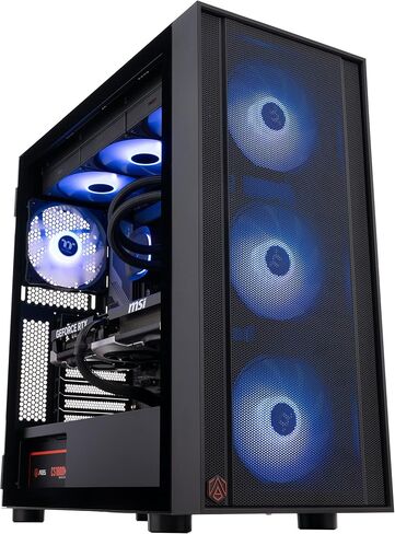 Battlestations المتقدمة ABS Eurus Ruby Gaming PC - Windows 11 - Core I9-14900KF - Geforce RTX 5080 - DLSS 4 - أداء مدته AI - 32GB DDR5 6400-2TB M.2 NVME SSD - EA14900KF50802 in Kuwait