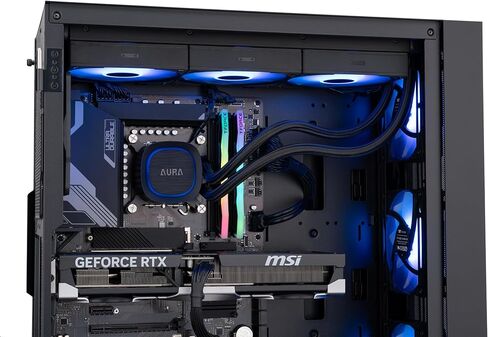 Battlestations المتقدمة ABS Eurus Ruby Gaming PC - Windows 11 - Core I9-14900KF - Geforce RTX 5080 - DLSS 4 - أداء مدته AI - 32GB DDR5 6400-2TB M.2 NVME SSD - EA14900KF50802 in Kuwait