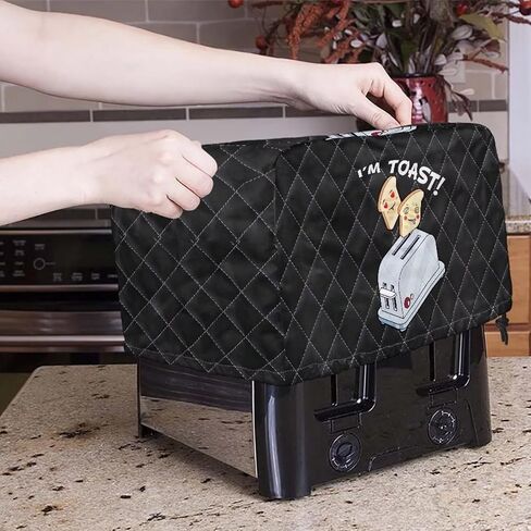 Toaster Print Toaster Cover 2 slice Dustproof Bread Maker Cover Fashion Fingerprint Protectors Small Appliance Covers for Kitchen Dining Room in Kuwait