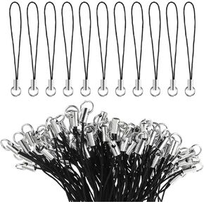 100pcs مجموعة سحر الهاتف ، سلسلة سلسلة المفاتيح ، سلسلة مفاتيح السلسلة الخلوية سحر سلسلة تقسيم حزام حلقة قابلة للفصل in Kuwait
