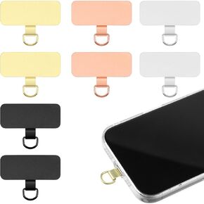 علامة تبويب حبل الهاتف ، 8pcs فائقة الصلب غير القابل للصدأ ، علامة تبويب الحبل ، حزام التصحيح المعدني الحبل لحالة الهواتف ، وملحقات حبل الهواتف المحمولة (الأسود ، الذهب ، الفضة ، الذهب الوردي) in Kuwait