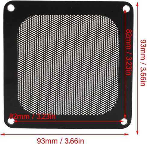 Yosoo 4PCS Magnetic Frame PC Fan Dust Mesh, PVC Fan Grille Net Prevent Dust Overheating Ventilated Fan Filter Grills 3.66x3.66in with Screw Installation (White) in Saudi Arabia