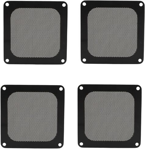 Yosoo 4PCS Magnetic Frame PC Fan Dust Mesh, PVC Fan Grille Net Prevent Dust Overheating Ventilated Fan Filter Grills 3.66x3.66in with Screw Installation (White) in Saudi Arabia