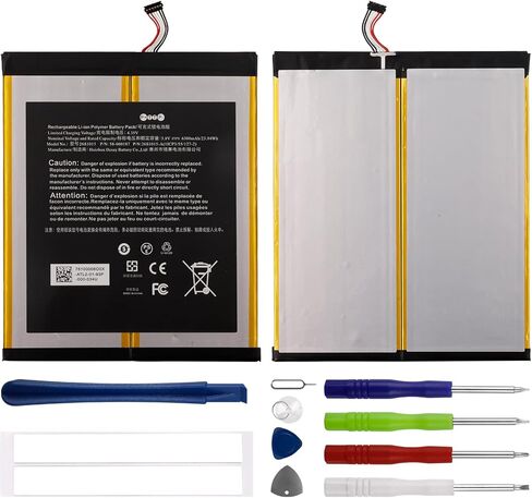 Duotipa New 58-000187 بطارية لـ HD10 7th Gen Tablet SL056ZE ، 2017 مع مجموعة أدوات الإصلاح in Saudi Arabia