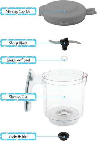 Replacement Stirring Cup & Blade with Steaming Basket for EVLA'S Baby Food Maker - White in Saudi Arabia