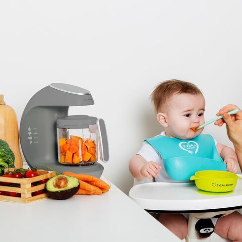 Replacement Stirring Cup & Blade with Steaming Basket for EVLA'S Baby Food Maker - White in Saudi Arabia