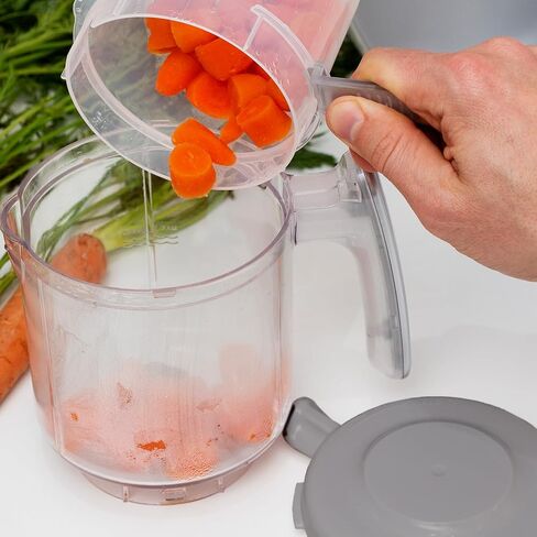 Replacement Stirring Cup & Blade with Steaming Basket for EVLA'S Baby Food Maker - White in Saudi Arabia