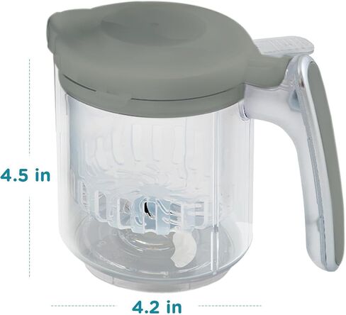 Replacement Stirring Cup & Blade with Steaming Basket for EVLA'S Baby Food Maker - White in Saudi Arabia