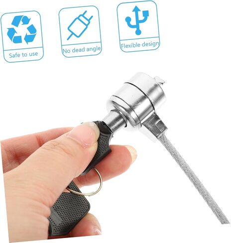 HOMSFOU 2SETS LAPTOP Locking Locking Cable Security Lock لأجهزة الكمبيوتر المحمولة شاشات وأجهزة اللوحات الرئيسية -دوران الأجهزة والتصميم القوي in Saudi Arabia