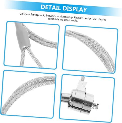 HOMSFOU 2SETS LAPTOP Locking Locking Cable Security Lock لأجهزة الكمبيوتر المحمولة شاشات وأجهزة اللوحات الرئيسية -دوران الأجهزة والتصميم القوي in Saudi Arabia