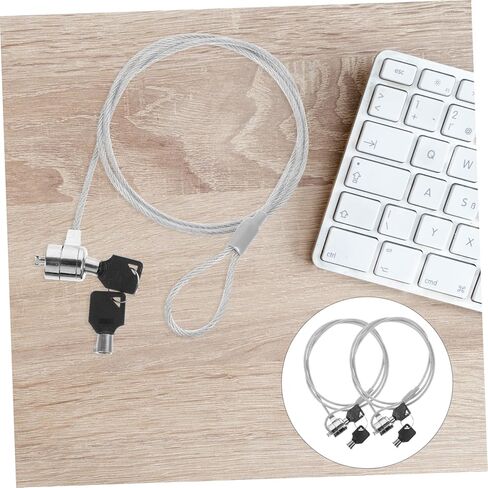 HOMSFOU 2SETS LAPTOP Locking Locking Cable Security Lock لأجهزة الكمبيوتر المحمولة شاشات وأجهزة اللوحات الرئيسية -دوران الأجهزة والتصميم القوي in Saudi Arabia