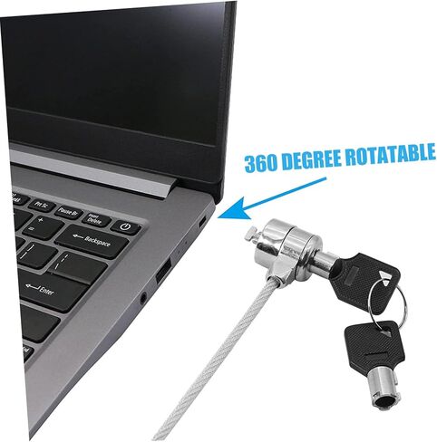 HOMSFOU 2SETS LAPTOP Locking Locking Cable Security Lock لأجهزة الكمبيوتر المحمولة شاشات وأجهزة اللوحات الرئيسية -دوران الأجهزة والتصميم القوي in Saudi Arabia