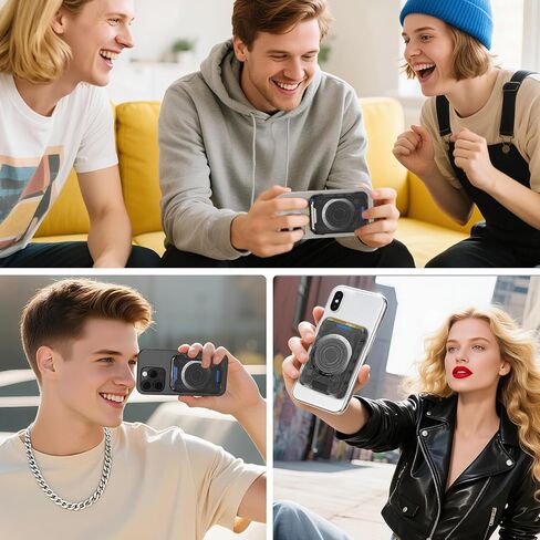 Cyberpunk Futuristic Magsafe Wallet, Magnetic Cell Phone Wallet for RFID, Holder 3 Cards, Mag-safe Compatible with iPhone 16/15/14/13 Series(Not for 13/12mini)， White in Kuwait