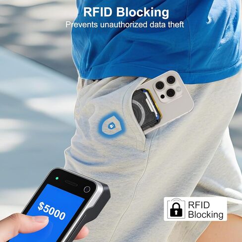 Cyberpunk Futuristic Magsafe Wallet, Magnetic Cell Phone Wallet for RFID, Holder 3 Cards, Mag-safe Compatible with iPhone 16/15/14/13 Series(Not for 13/12mini)， White in Kuwait