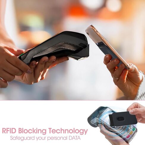Cell Phone Card Holder, Stronger Magnetic Card Holder for Phone Case, Leather Magnetic Wallet Cell Holders for Credit Cards RFID Blocking, Fit 3 Cards (Black) in Kuwait