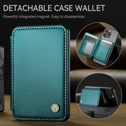 حظر RFID لحامل البطاقة المغناطيسي Magsafe Wallet ، محفظة الهاتف الجلدية البسيط الفائقة القوية من أجل iPhone 16 15 14 13 12 ، متوافقة مع Magsafe ، Black in Kuwait