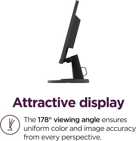 Lenovo D24-40 Monitor, 23.8" FHD Display, Tilt Stand, HDMI and VGA Ports, 75Hz Refresh Rate, AMD FreeSync, 250 nits, Raven Black in Saudi Arabia