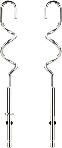 2pcs 990143000 Mixer Dough Hook for Hamilton, Stainless Steel Hand Mixer Replacement Beaters Attachments Dough Hook Accessories Compatible with Hamilton Beach 62630R 62632R 62633R in Saudi Arabia