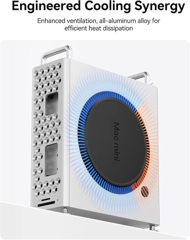 موقف Orico Minipro مع 1 تيرابايت NVME SSD ، 4-في 1 USB-C HUB لنظام MAC MINI ، ونقل البيانات عالية السرعة 10 جيجابت في الثانية ، وتصميم خالي من الأدوات ، وحماية من السيليكون الناعم ، ومحلول التخزين الخارجي (MS10-1T) in Saudi Arabia