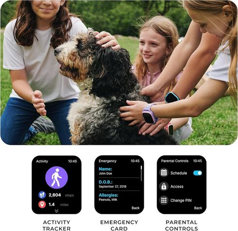 Playzoom 4 Kids Smartwatch ، Tech Tech Toy -25+ Games ، Camera Selfie ، CofmoBooks ، Tracker Step ، مقاومة للمياه ، عناصر التحكم الوالدية ، بطارية طويلة ، Ages4-12 in Saudi Arabia