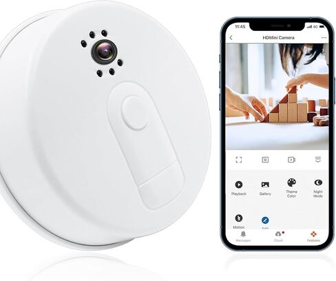 كاميرا الكشف عن دخان WIFI 1080P كاميرا الأمان المنزلية لا توجد كاميرا صوتية مربية مع الكشف عن الحركة للداخلية in Kuwait