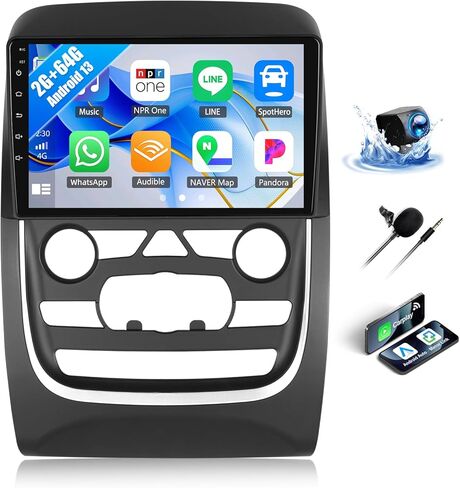 شاشة Sixwin 2G+64G Android Car شاشة Dodge Durango 2014-2020 9 بوصة تعمل باللمس مع Carplay Android Auto Mirror Link Bluetooth FM 28UI Camera GPS WiFi FM SWC MIC in Saudi Arabia