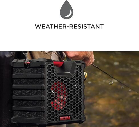 Ion Audio Tailgater Tough-مكبر صوت Bluetooth اللاسلكي المحمول القابل للتطبيق ، ومكبر صوت مقاوم للماء IPX5 ، ومقاوم للطقس في الهواء الطلق in Kuwait
