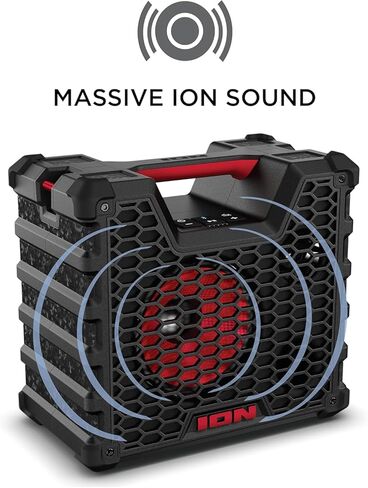 Ion Audio Tailgater Tough-مكبر صوت Bluetooth اللاسلكي المحمول القابل للتطبيق ، ومكبر صوت مقاوم للماء IPX5 ، ومقاوم للطقس في الهواء الطلق in Kuwait