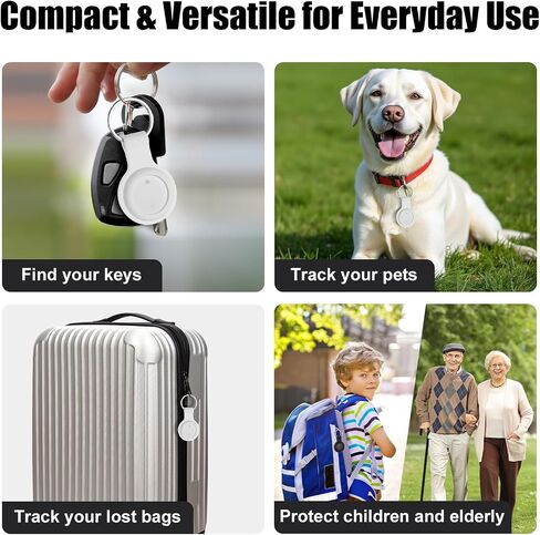 2 Pack Item Finder Works with Apple Find My (iOS Only), Bluetooth Tracker with Keychain & Case, Luggage Locator, Tracking Tags, Anti-Lost Device for Keys, Wallets, Bags, Pets (2 Pack-White) in Saudi Arabia