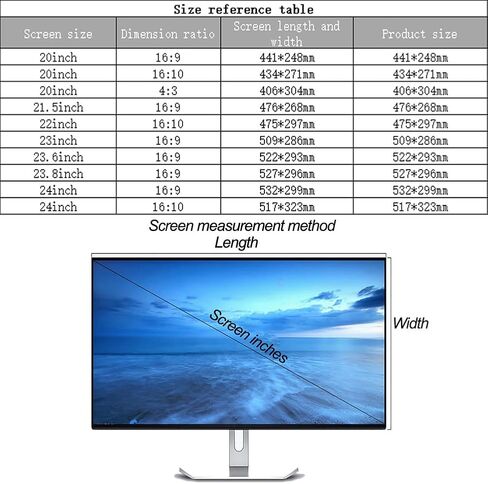 شاشة خصوصية مضادة للضوء الأزرق لفيلم مضاد للاعتزال للقطعة القطرية 20-24 بوصة LED شاشة سطح المكتب PC LED شاشة الكمبيوتر المحمول مرشح درع الخصوصية ، 23.8in 16: 9 in Saudi Arabia