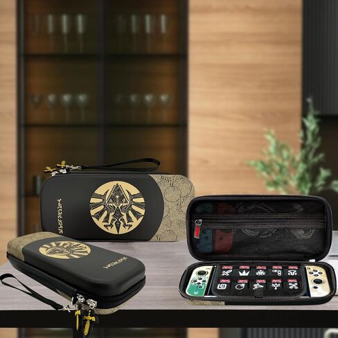 CHIKIXSON CARMERING DASE لـ Nintendo Switch 2 (2025) ، حقيبة سفر قذيفة صلبة مع 10 فتحات بطاقة لعبة ، محمولة ، سحاب موضوع ، أسود in Saudi Arabia