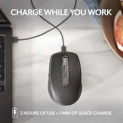 Logitech MX في أي مكان 3s ماوس لاسلكي مضغوط ، تمرير سريع ، 8K DPI أي تتبع السطح ، نقرات هادئة ، أزرار قابلة للبرمجة ، USB C ، Bluetooth ، Windows PC ، Linux ، Chrome ، Mac - Black (متجدد) in Saudi Arabia