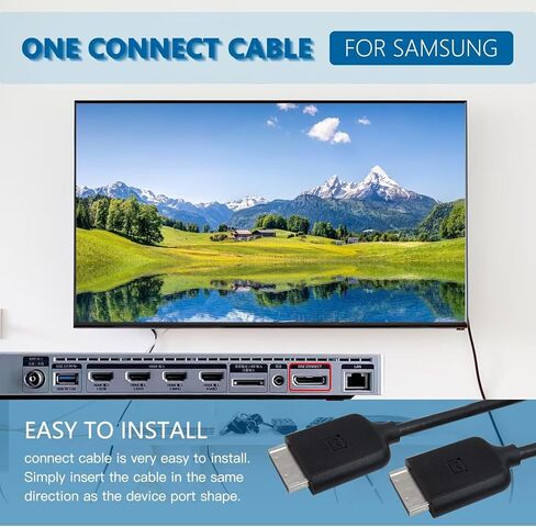 2M/6.56 قدم واحد الاتصال كبل BN39-02210A لـ Samsung TV 2013-2015 Evolution Kit 2016 وبعد ذلك جميع الطرز 7000-9000 TV in Kuwait