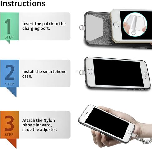 SS Phone Lanyard ، حبل الهاتف الخليوي مع neckstrap القابلة للفصل وربط الهاتف ، حزام الهاتف المناسب لجميع الهواتف الذكية باللون الأسود in Saudi Arabia