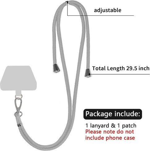 SS Phone Lanyard ، حبل الهاتف الخليوي مع neckstrap القابلة للفصل وربط الهاتف ، حزام الهاتف المناسب لجميع الهواتف الذكية باللون الأسود in Saudi Arabia