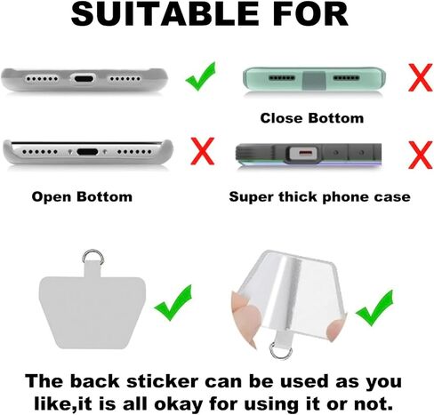 SS Phone Lanyard ، حبل الهاتف الخليوي مع neckstrap القابلة للفصل وربط الهاتف ، حزام الهاتف المناسب لجميع الهواتف الذكية باللون الأسود in Saudi Arabia