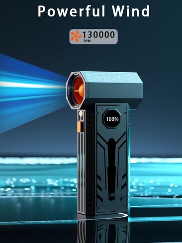 Electric Air Duster - 130,000RPM Ultra Power Cordless Air Duster, 100-Gear Adjustable Mini Blower with Quick Charge for Computers, Keyboards, Houses, Outdoors and Cars in Kuwait