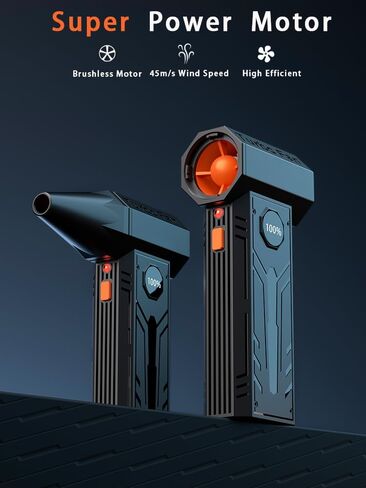 Electric Air Duster - 130,000RPM Ultra Power Cordless Air Duster, 100-Gear Adjustable Mini Blower with Quick Charge for Computers, Keyboards, Houses, Outdoors and Cars in Kuwait