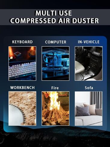 Electric Air Duster - 130,000RPM Ultra Power Cordless Air Duster, 100-Gear Adjustable Mini Blower with Quick Charge for Computers, Keyboards, Houses, Outdoors and Cars in Kuwait