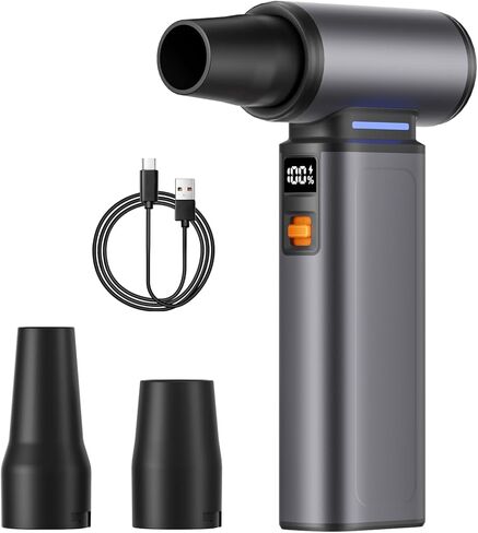 Compressed Air Duster Rechargeable Electric Air Duster Portable,100 Gear Stepless Powerful Turbo Fan,Mini Cordless Air Duster,Electric Air Dust blower for Electronics,Keyboard,PC,Car,Home,Outdoor in Saudi Arabia